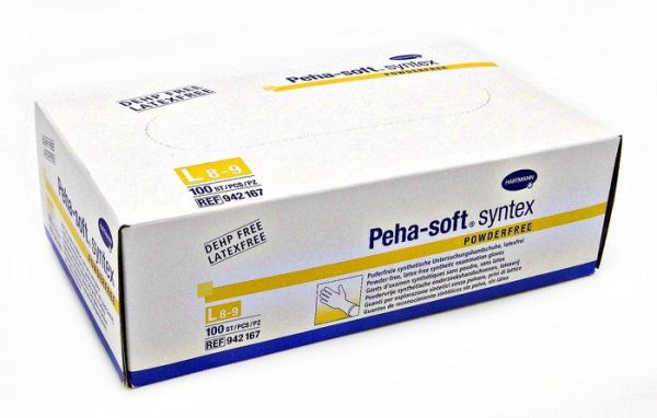 Перчатки Peha-Soft Syntex виниловые без пудры 100шт фотография