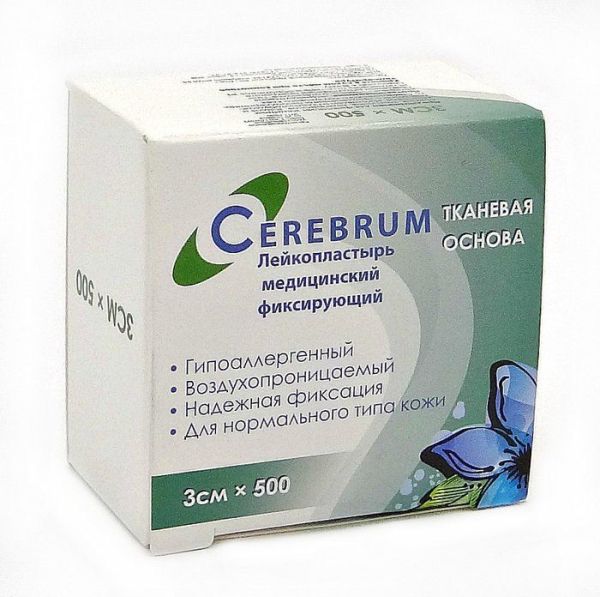 Лейкопластырь Cerebrum на тканевой основе 3*500см фотография