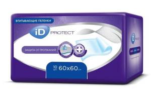 iD Protect (60 х 60) 10 шт пеленки медицинские впитывающие